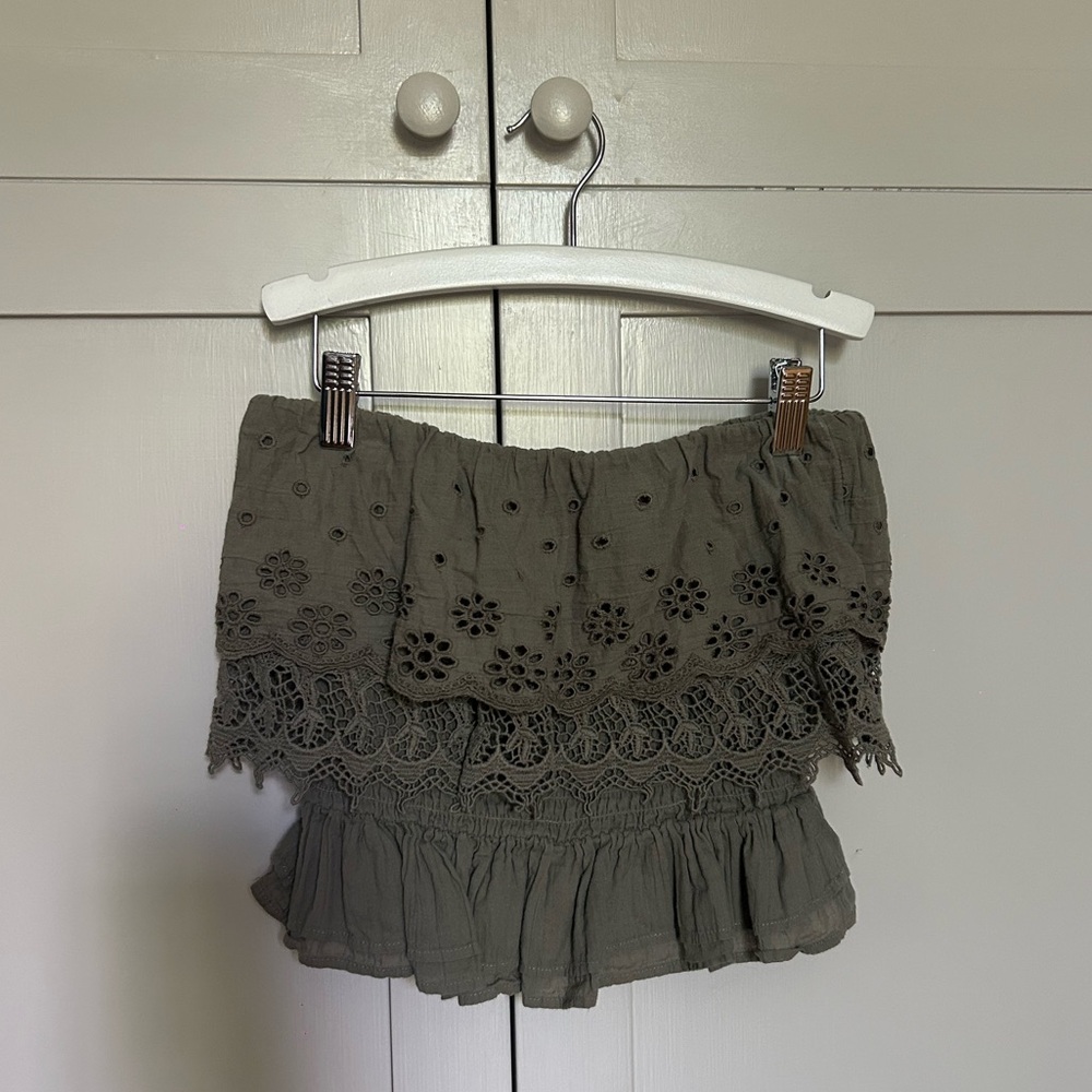 American Eagle army green tube top